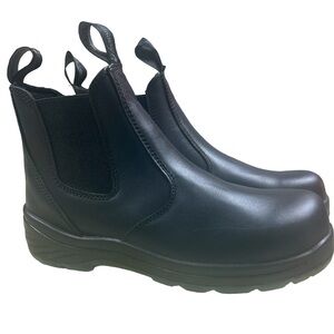 Thorogood Safety Toe Quick Release Pull-On Translucent Bottom Leather Boots Sz 9